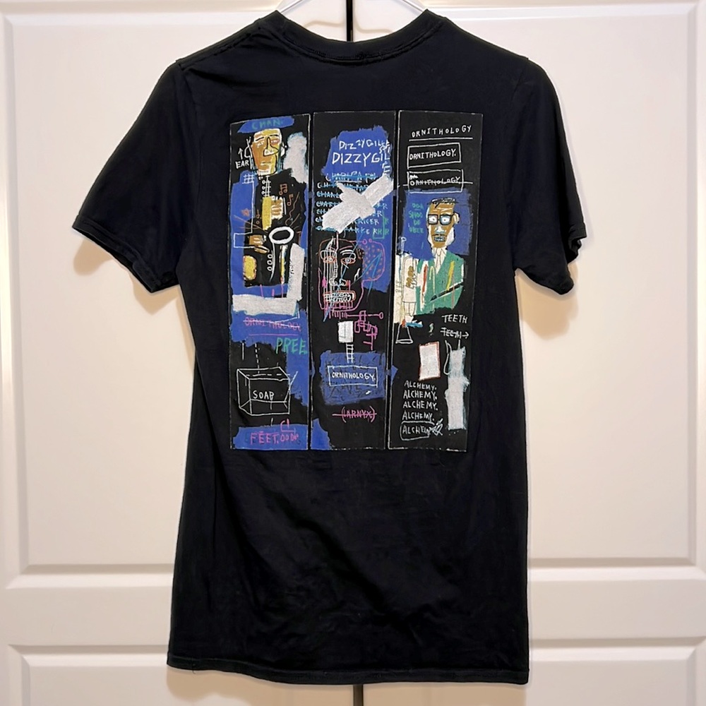 Jean Michel Basquiat Black Graphic Art Tee Sz Small